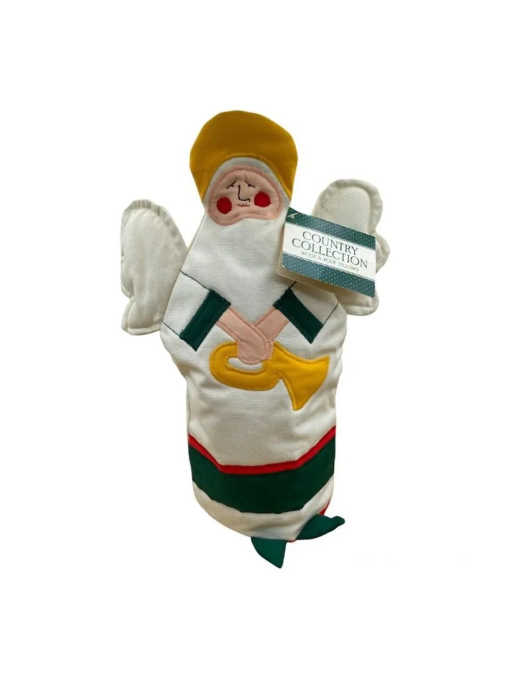 Woof and Poof Angel Tree Topper Greeter NWT Country Collection 16 1/2” Tall